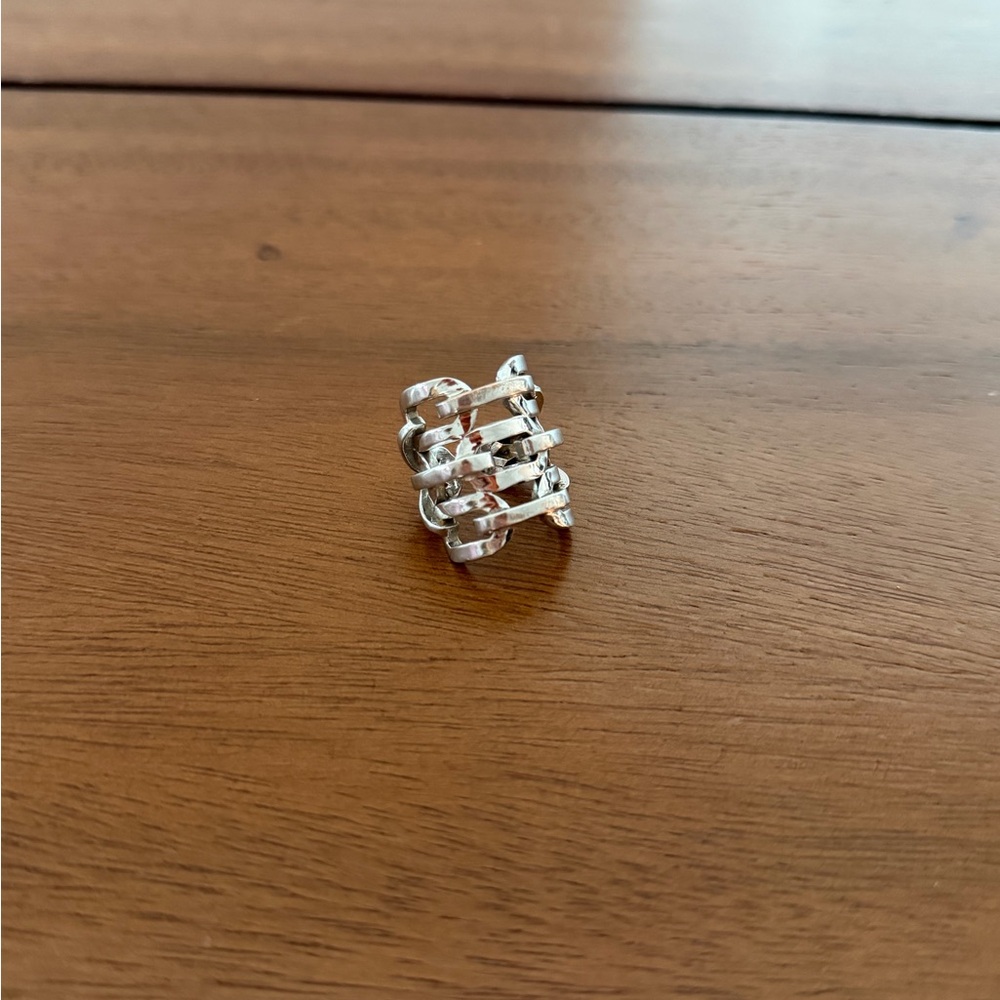 Jennifer Fisher Cocktail Ring- SilverTriple Chain Link Ring in size 5